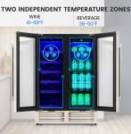 Dual Zone Wine and Beverage Cooler for 18 Bottles