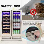 Dual Zone Wine and Beverage Cooler for 18 Bottles