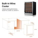 24-Inch 54-Bottle Wine Cooler with Glass Door