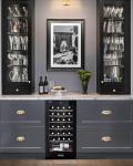 Matte Black 28-Bottle Wine Cooler with Touchscreen