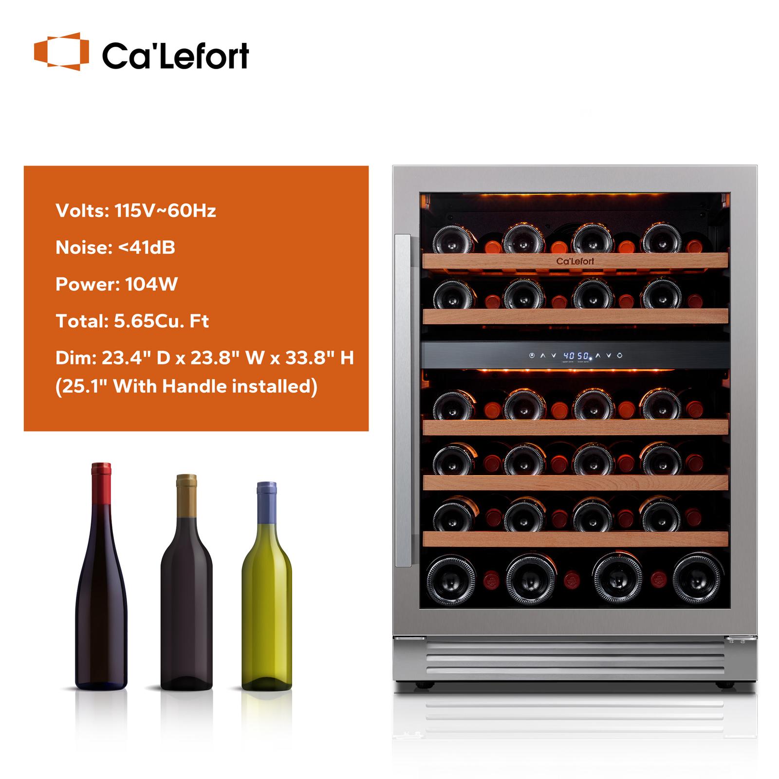 Ca'lefort 24" Dual Zone Wine Cooler for 46 Bottles