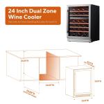 Ca'lefort 24" Dual Zone Wine Cooler for 46 Bottles