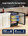 24 Can Beverage and Wine Refrigerator with Glass Door