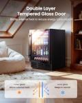 24 Can Beverage and Wine Refrigerator with Glass Door