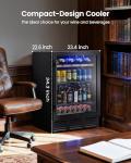24 Can Beverage and Wine Refrigerator with Glass Door