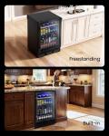 24 Can Beverage and Wine Refrigerator with Glass Door