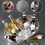 4 Gallon Galvanized Ice Bucket Set for Parties