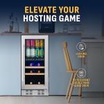 15" Stainless Steel Dual Zone Wine Cooler