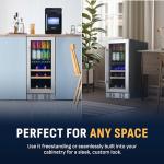 15" Stainless Steel Dual Zone Wine Cooler