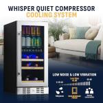 15" Stainless Steel Dual Zone Wine Cooler