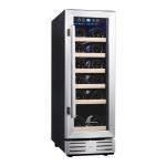 18-Bottle Freestanding Wine Cooler with Touch Control