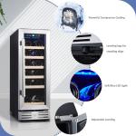 18-Bottle Freestanding Wine Cooler with Touch Control