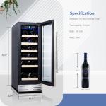 18-Bottle Freestanding Wine Cooler with Touch Control