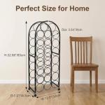 Arched Metal Freestanding Wine Rack - Black