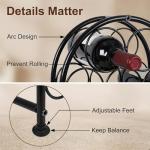 Arched Metal Freestanding Wine Rack - Black