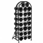 Arched Metal Freestanding Wine Rack - Black