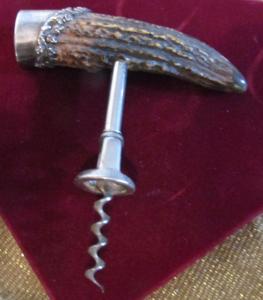 Sterling Silver Stag Antler Corkscrew Wine Opener