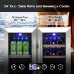 Dual Zone Wine Cooler for 55 Cans & 20 Bottles
