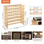 Modular Wine Rack for 72 Bottles - Bamboo