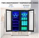 COWSAR 18 Bottle Dual Zone Wine Cooler