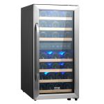 33-Bottle Dual Zone Wine Cooler with LED Light
