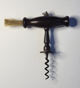 Antique Victorian Henshall Button Corkscrew and Brush