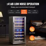 33-Bottle Dual Zone Wine Cooler with LED Light