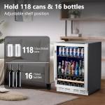 Kalamera 24" Dual Zone 46-Bottle Wine Cooler