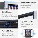 Kalamera 24" Dual Zone 46-Bottle Wine Cooler