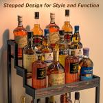 Trapezoidal Liquor Cabinet Bar and Wine Rack