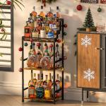 Trapezoidal Liquor Cabinet Bar and Wine Rack