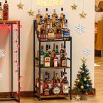 Trapezoidal Liquor Cabinet Bar and Wine Rack
