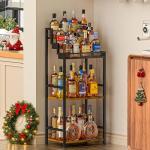 Trapezoidal Liquor Cabinet Bar and Wine Rack