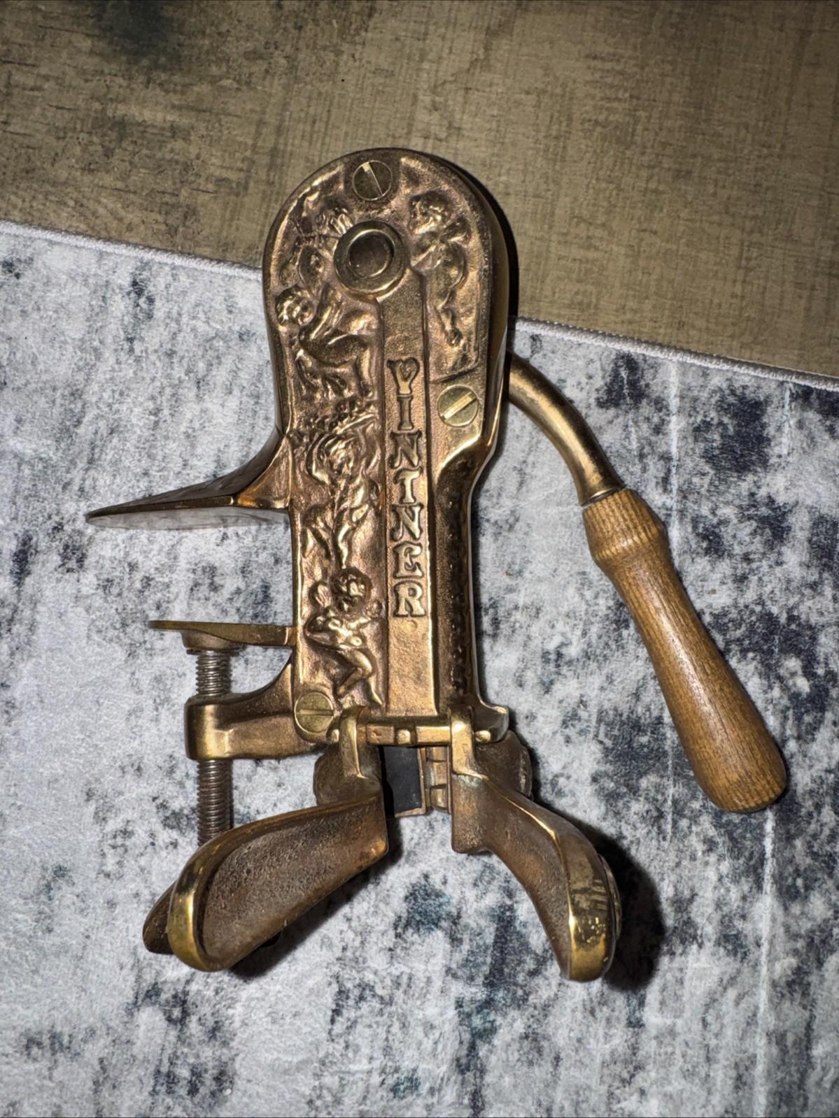 Cherub Design Brass Wine Bottle Opener