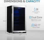 Newair Dual Zone Wine Fridge with Racks