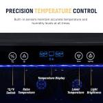 Compact 52-Bottle Wine Cooler in Black/Steel