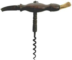 Victorian Antique Corkscrew with Rosewood Handle
