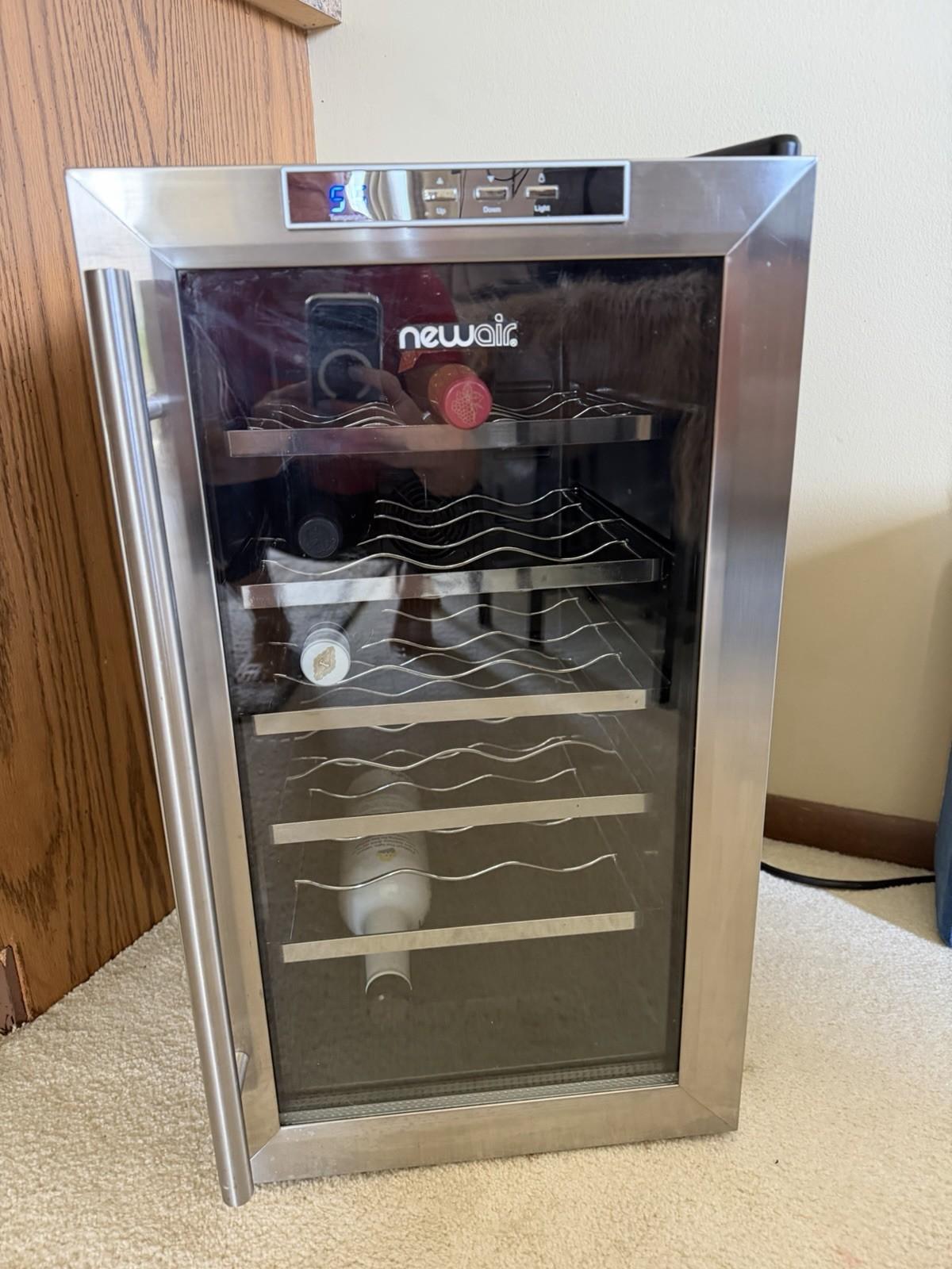 Stainless Steel Wine Fridge with Glass Door