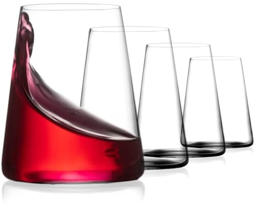 German Stemless Wine Glasses - Set of 4