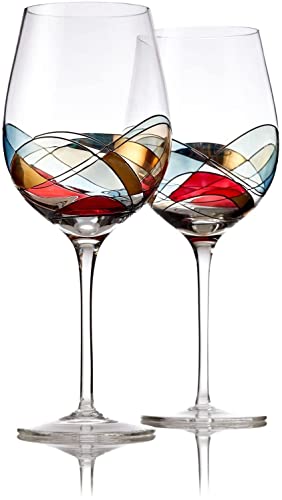Hand Painted Wine Gift Set - Women, Duomo di Milano Inspired