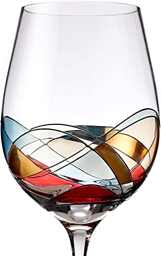Hand Painted Wine Gift Set - Women, Duomo di Milano Inspired