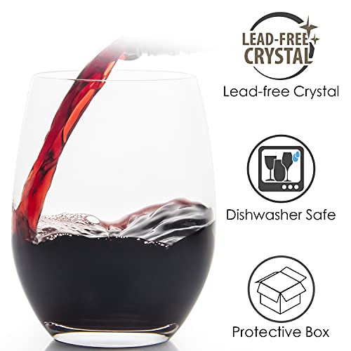 12-Piece Stemless Wine Glasses: Perfect for Red & White Wine