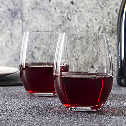 12-Piece Stemless Wine Glasses: Perfect for Red & White Wine