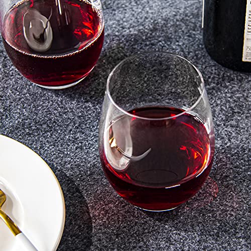 12-Piece Stemless Wine Glasses: Perfect for Red & White Wine