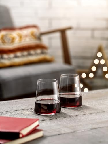 German Stemless Wine Glasses - Set of 4