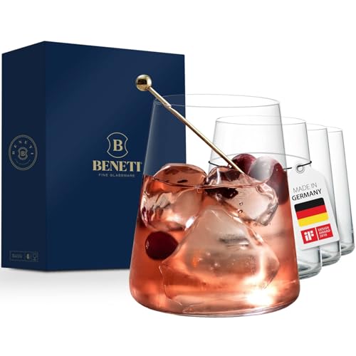 German Stemless Wine Glasses - Set of 4