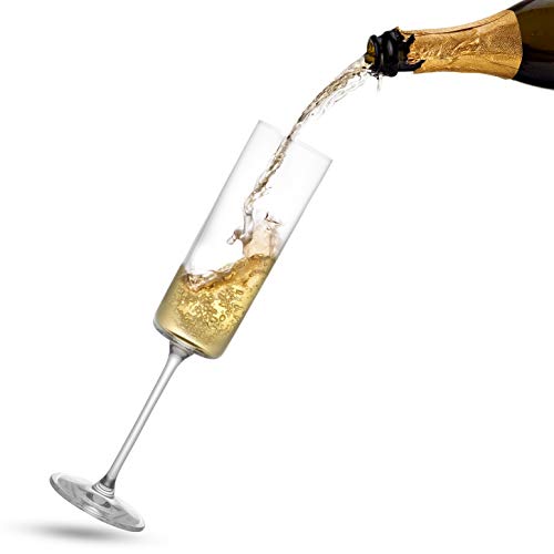 European-made Crystal Champagne Flutes Set