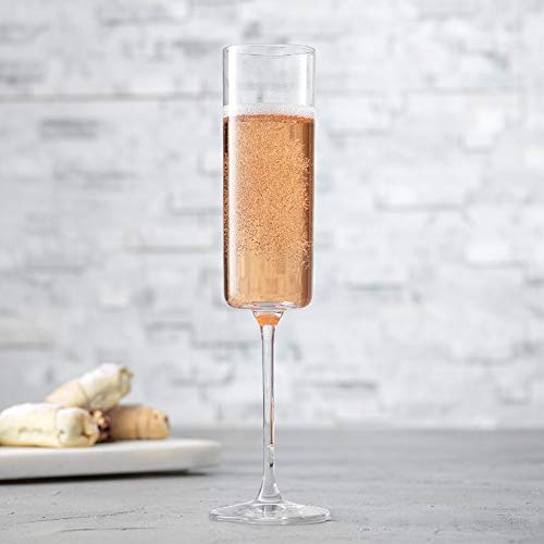 European-made Crystal Champagne Flutes Set