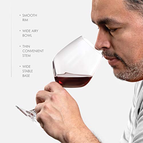 Set of 4 stemmed red wine glasses 532ml