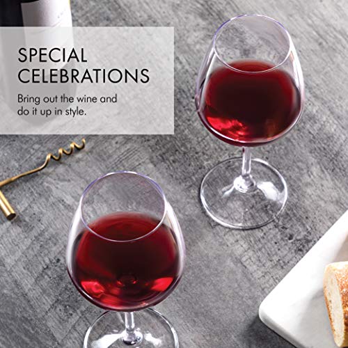 Set of 4 stemmed red wine glasses 532ml